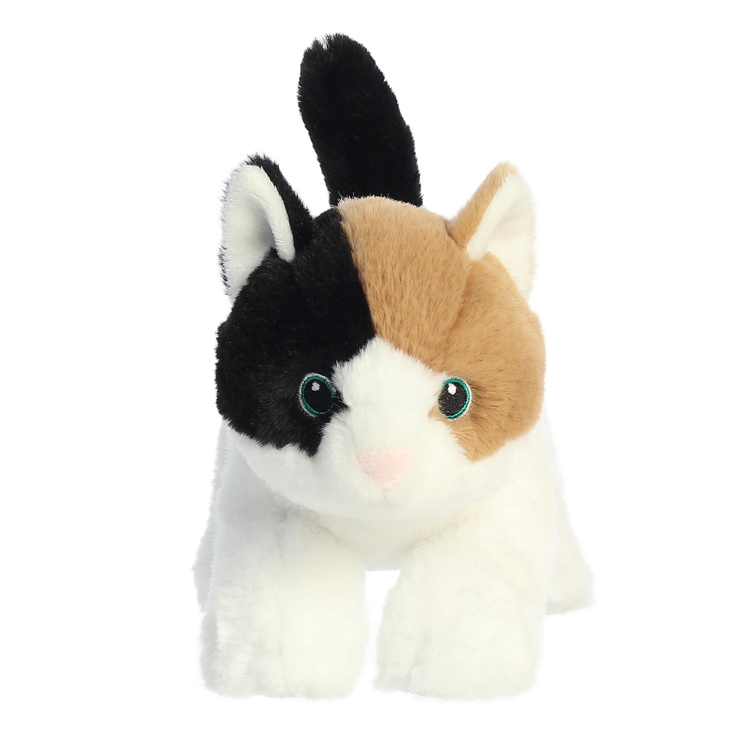 Aurora(r) Responsibly Made Eco Nation(tm) Calico Cat Stuffed Animal - Ideal for Playtime Adventures - Perfect for Birthdays or Just Because - White 8.5 Inches - Image 2