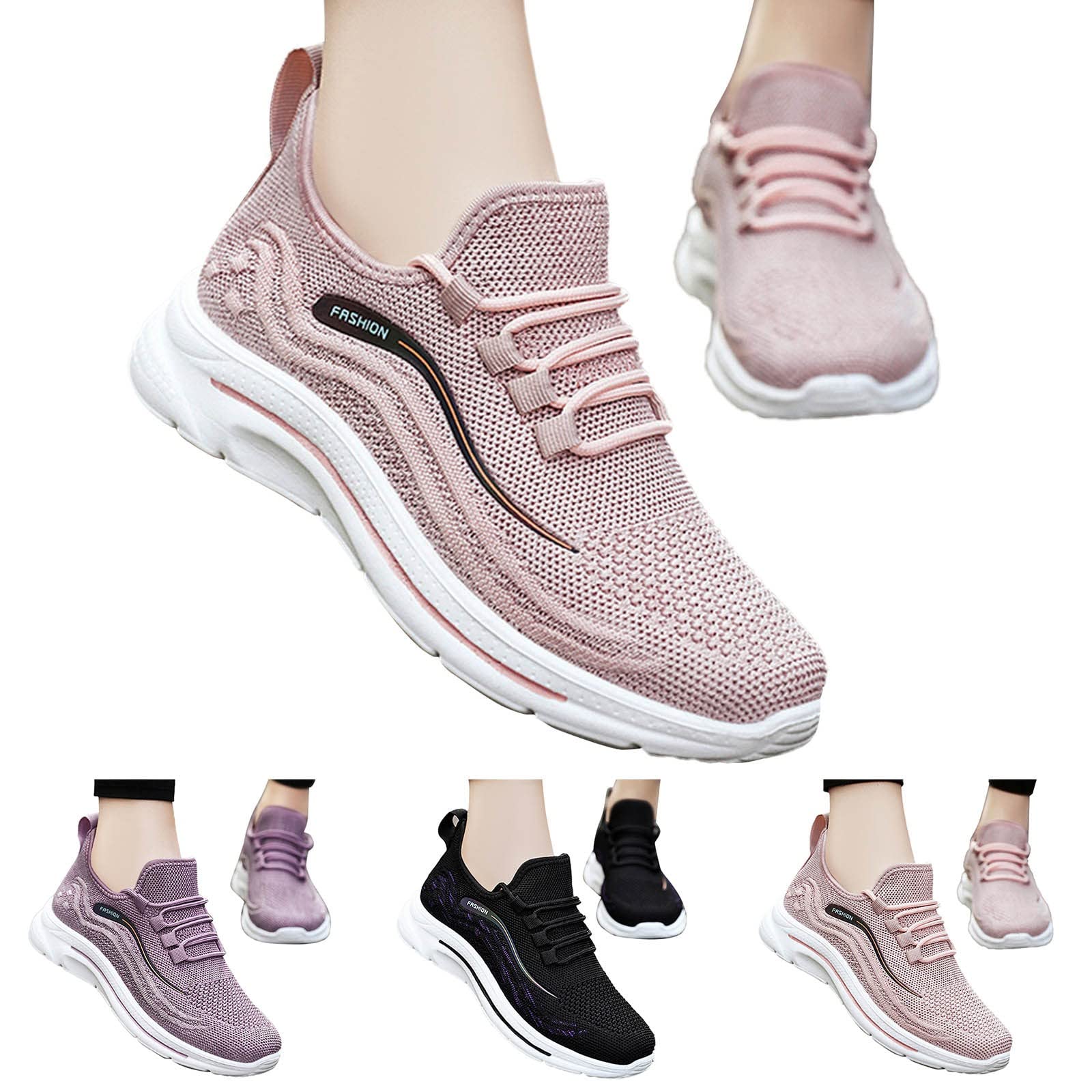 Damskie sznurowane siateczkowe oddychające buty sportowe moda wygodne buty do chodzenia codzienne buty lekkie trampki szeroka szerokość antypoślizgowe buty do biegania
