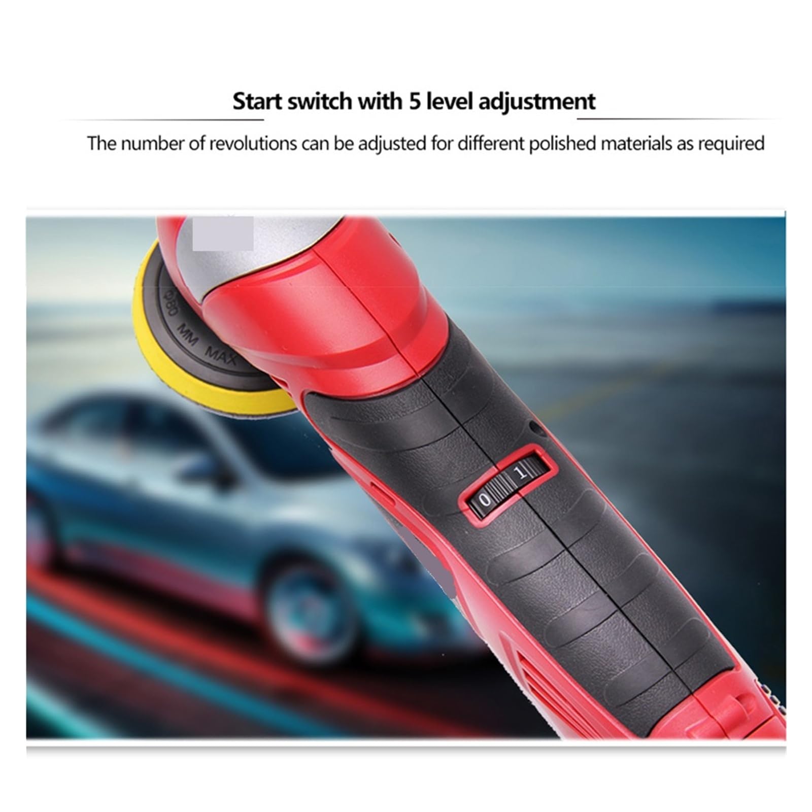 Herramienta eléctrica de 12 V for pulir zapatos y coches, encerar,Baja vibración