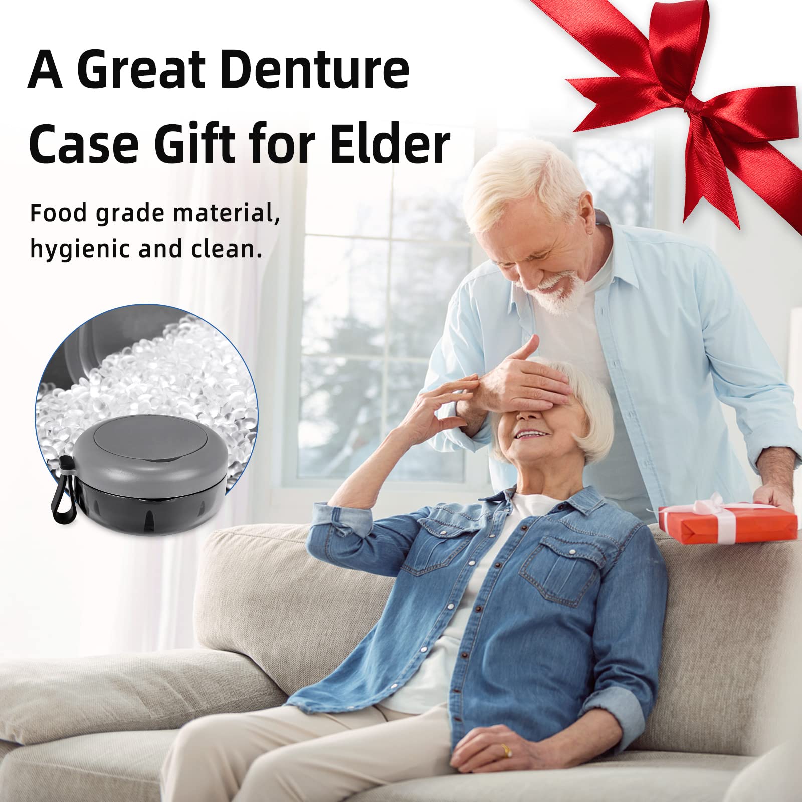 Kit de copa de prótesis a prueba de fugas, estuche de retención portátil perfecto para viajes, estuche de dentadura, cuidado de limpieza para dentaduras, alineador, protector bucal con cepillo 6