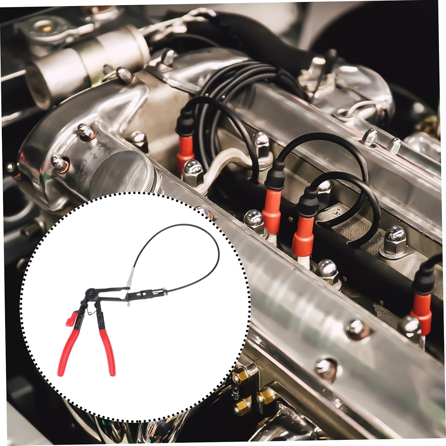 Gatuida Bundle Clamp Removal Tool Swivel Flat Band Hose Pliers for Easy Installation and Removal of Pipe Clamps