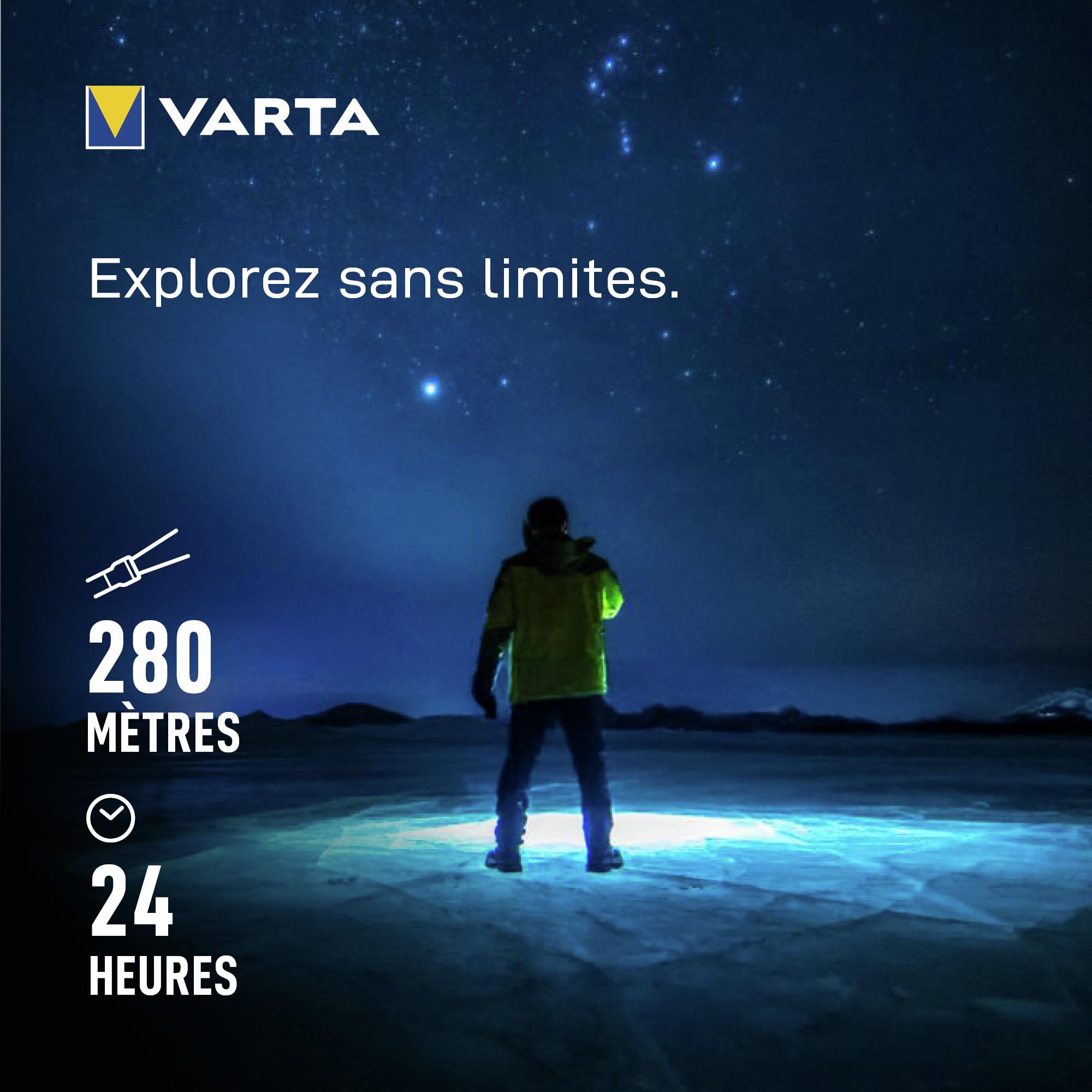 VARTA Lampe Torche LED rechargeable, Night Cutter Pro F30R, Lampe torche pour l'extérieur et la maison, 1500 lm, étanchéité IP67, aluminium aéronautique, mise au point précise, dragonne incluse
