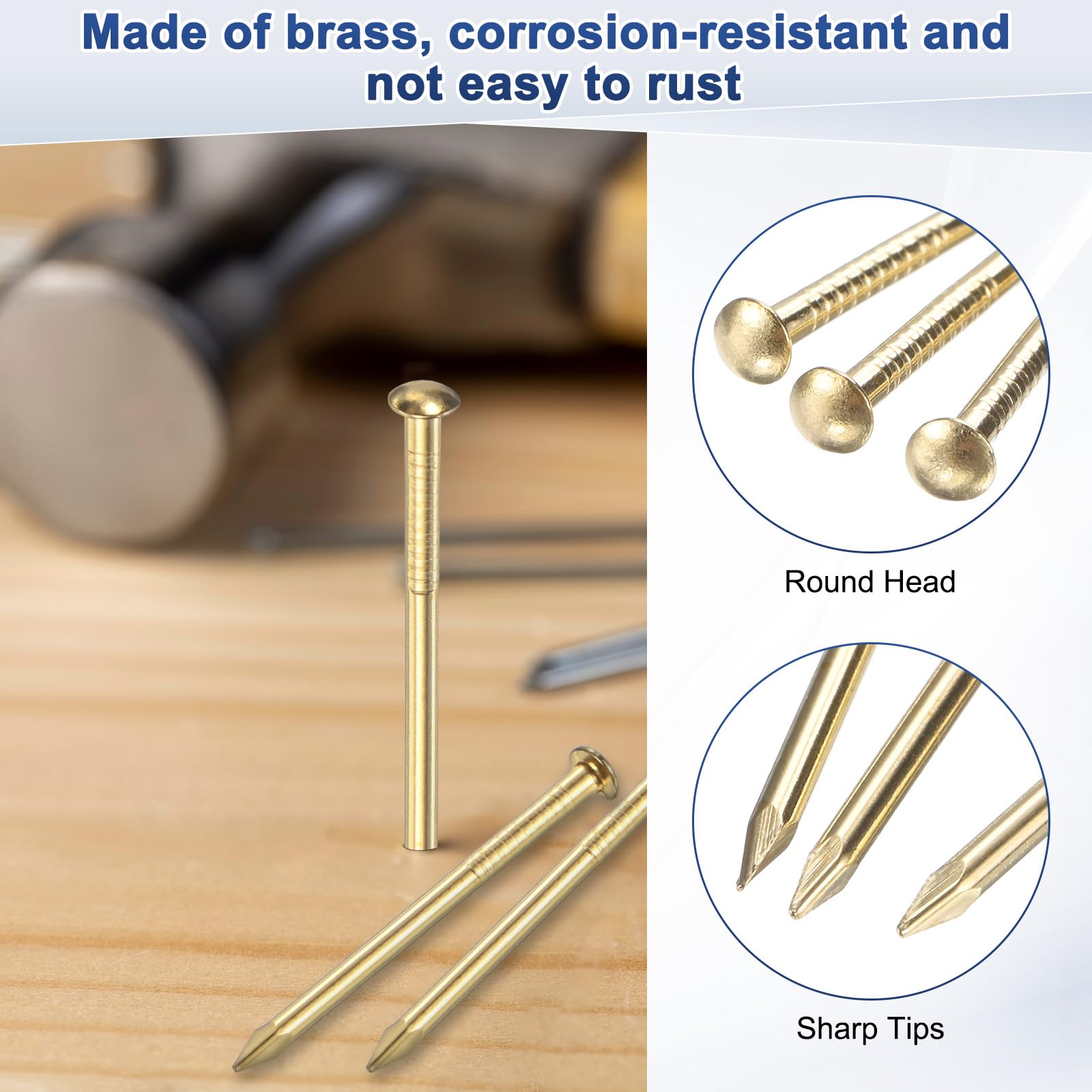 M METERXITY 200-Pack Small Tiny Nails - Image 2