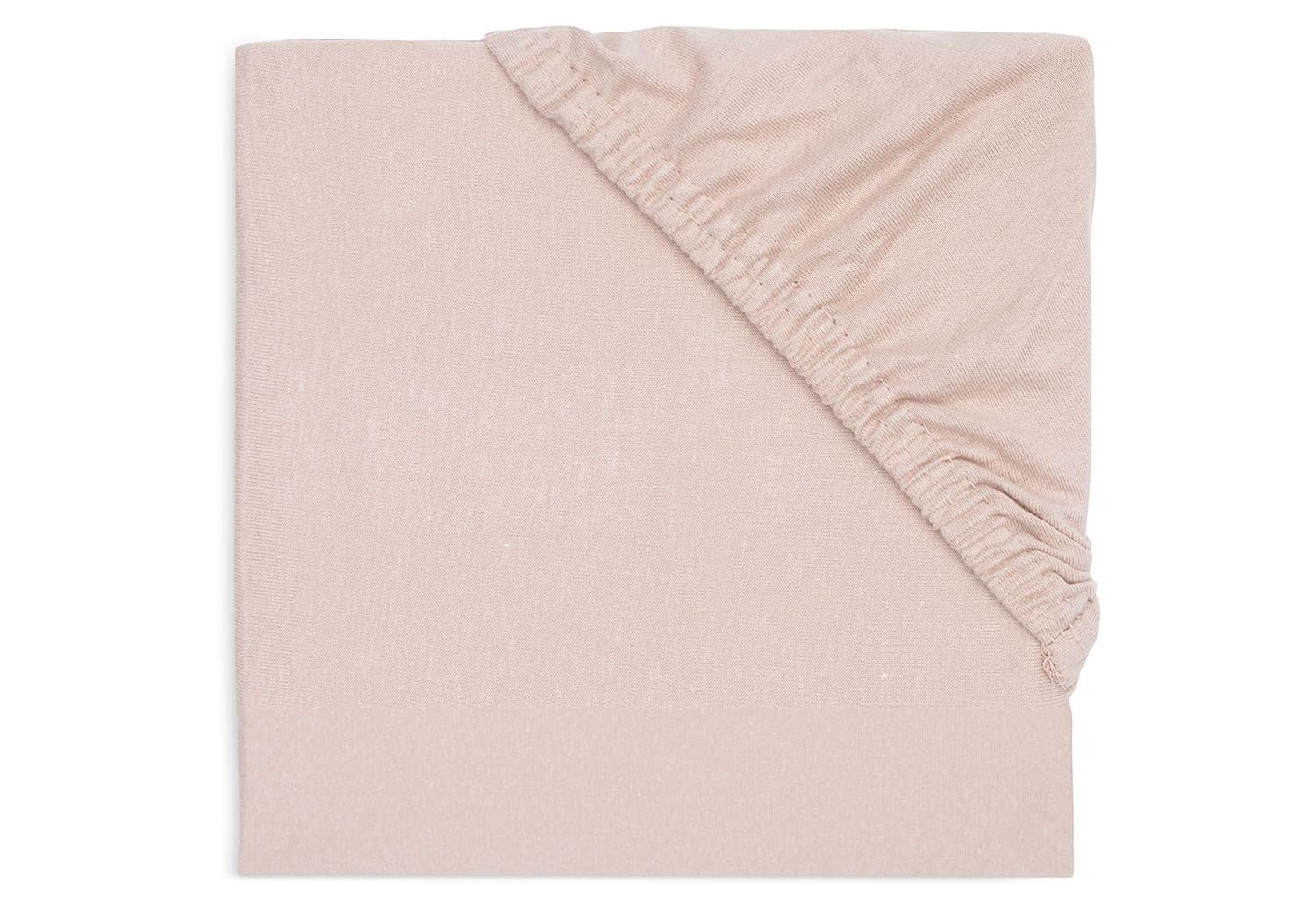 Jollein Jersey Fitted Sheet for Children's Bed Wild Rose 60 x 120 cm 100% Cotton Fitted Sheet Dusky Pink