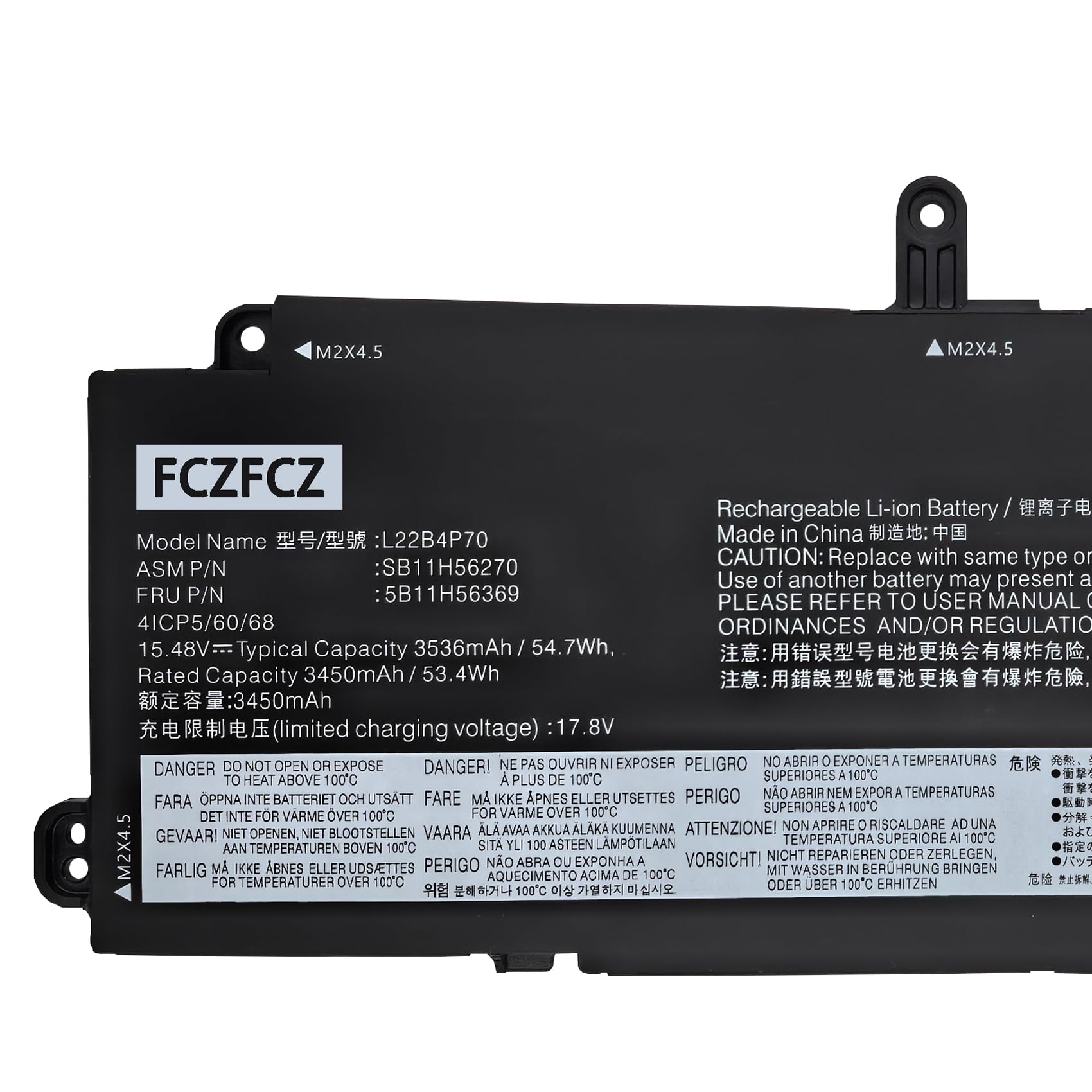 Amazon.com: FCZFCZ L22B4P70 Battery 54.7Wh 3536mAh Replacement for