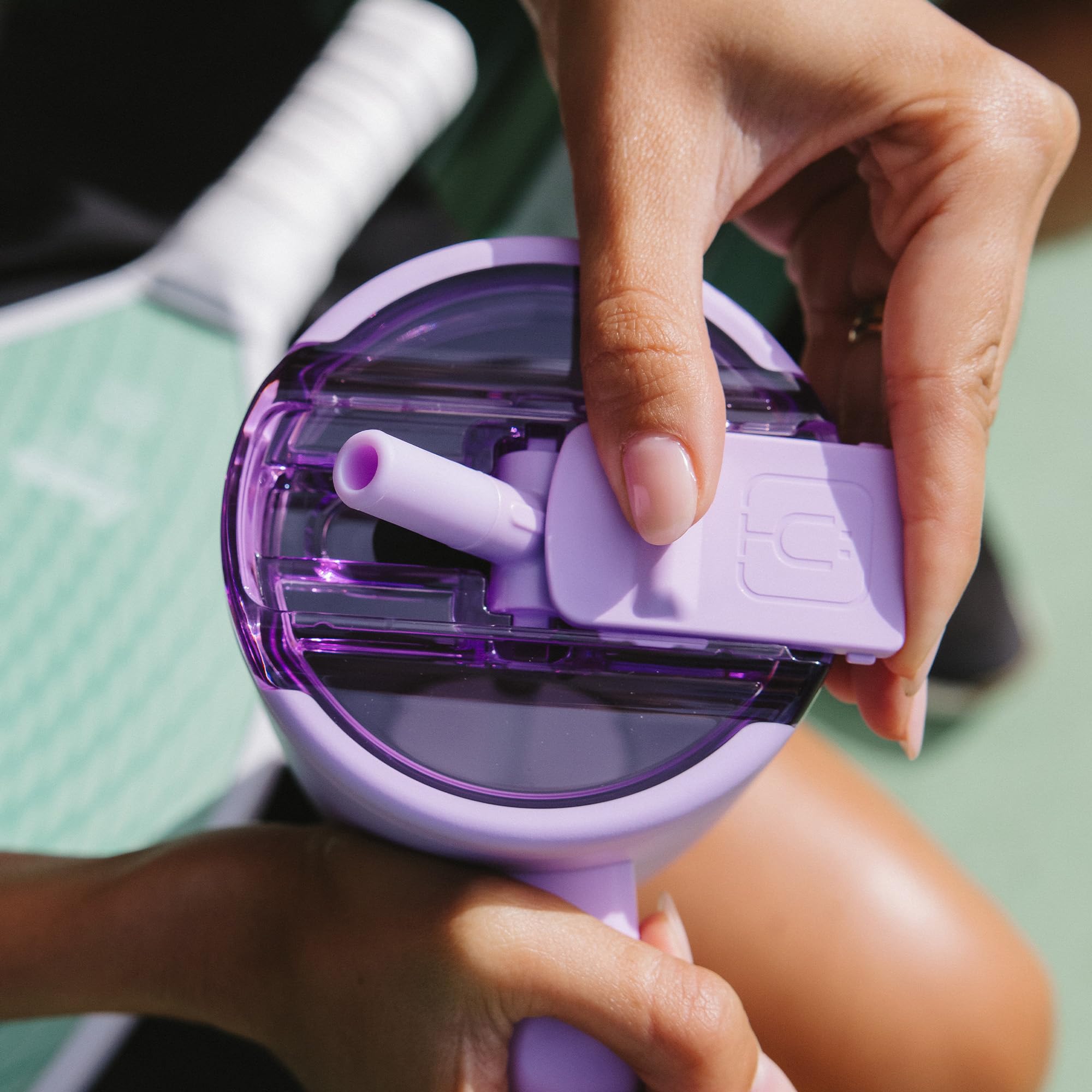 BrüMate Era Flip 40oz Tumbler with Covered Flip Down Straw | 100% Leakproof Insulated Tumbler | Made of Stainless Steel | Cup Holder Friendly Base | 40oz (Mocha) - 5