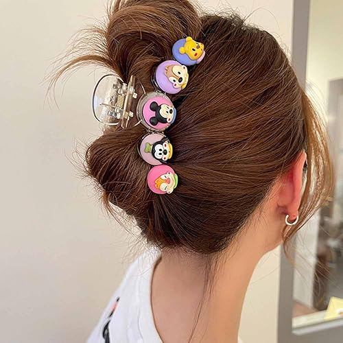Miniatura 6 de Pinzas para el cabello con diseño de caricaturas, 1 unidad, con personajes de ratón de anime, pinzas de sujeción fuerte para mujeres, accesorios