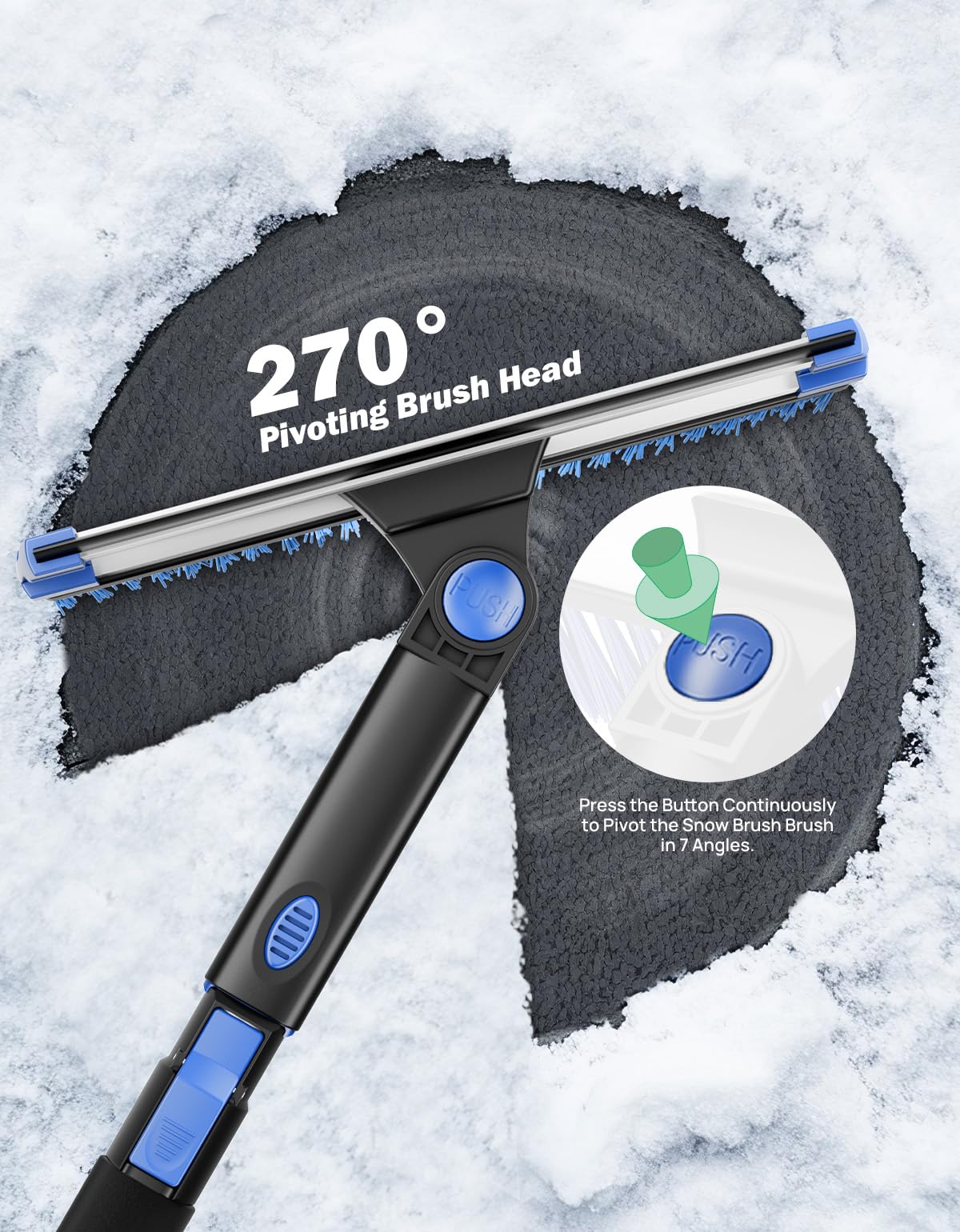 Brosse à Neige Et Grattoir à Glace Pour Voiture - Outil Déneigement Pare-Brise Robuste Et Léger Hiver