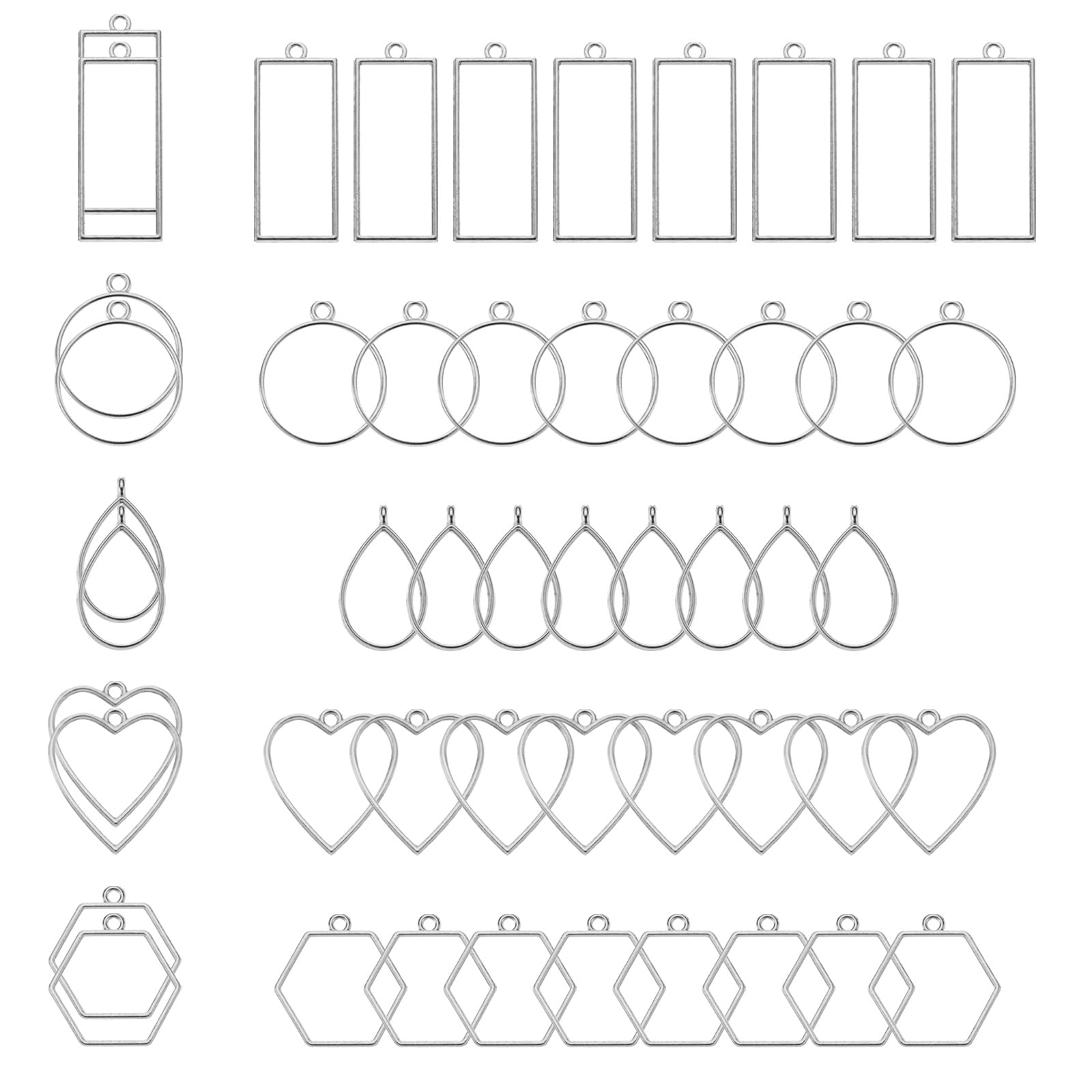 PATIKIL Open Bezel, Resin Bezel Charm Pendant Pendant Pendant