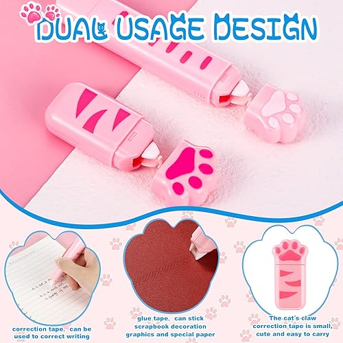 Miniatura 3 de Juego de 400 piezas de papelería de gato lindo de dibujos animados Kawaii papelería para niñas y niños, suministros escolares incluyendo bolígrafos