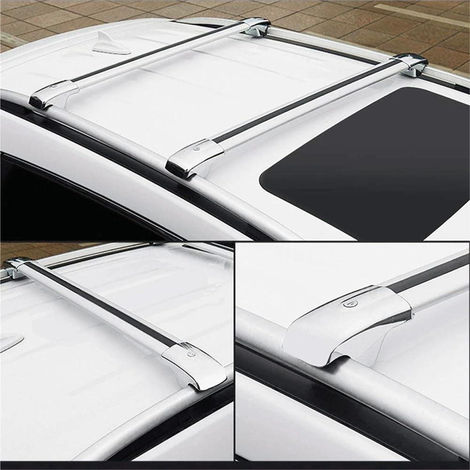 Portapacchi Auto Per BYD Per SHARK 6 2024 2025 Barre Trasversali Portapacchi Con Serratura In Lega Di Alluminio(Argento)