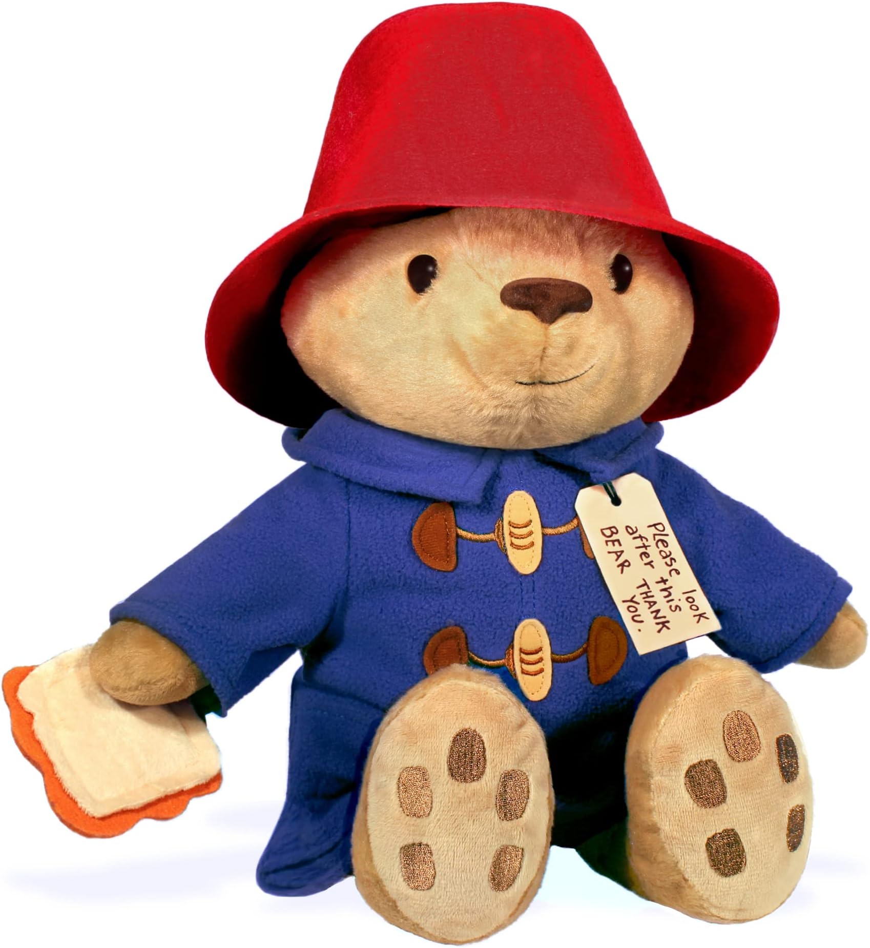YOTTOY Paddington Bear Collection/Classic Sitting Paddington Bear Soft Plush Toy - 12" Tall