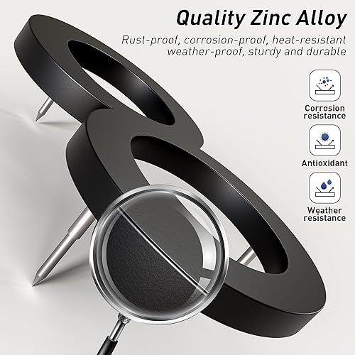 Miniatura 3 de Número de casa flotante para exteriores modernos números de dirección de casa para exteriores  Números de casa de metal grande de 7 pulgadas negro