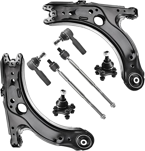 Miniatura 1 de ASTARPRO - Kit de suspensión de 8 piezas de brazo de control delantero inferior y rótula + extremo de barra de acoplamiento interior y exterior