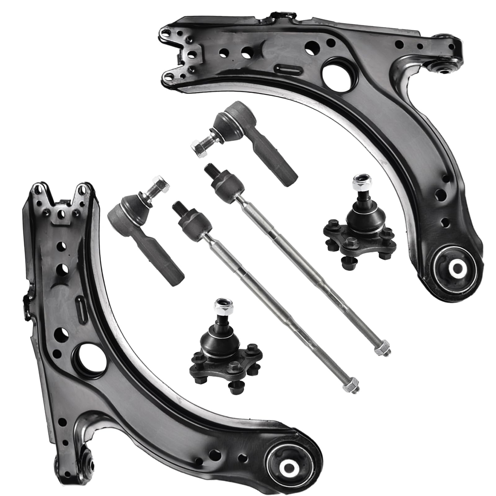 Photo 1 of ASTARPRO - 8pcs Suspension Kit Front Lower Control Arm and Ball Joint + Tie Rod End Inner and Outer Compatible with 2001-2006 Volkswagen Beetle Golf Jetta