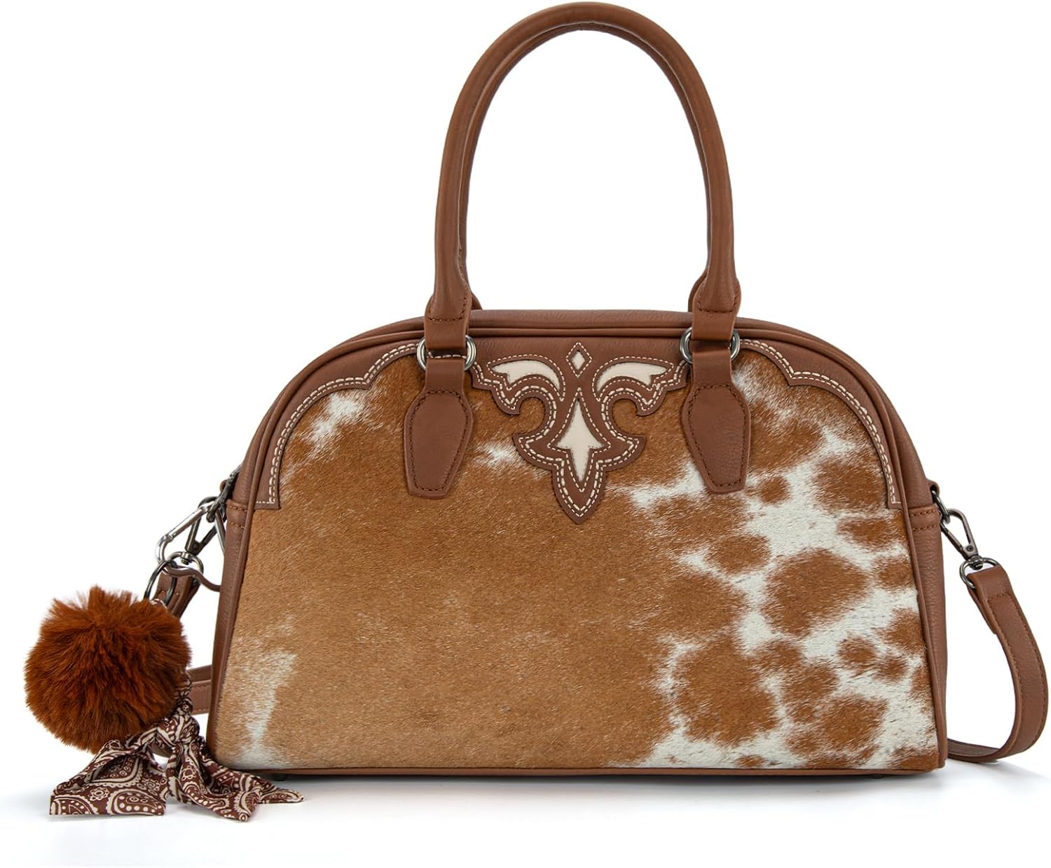 Trinity Ranch Mini Duffel Bag for Women Hair-on Cowhide Crossbody Bag