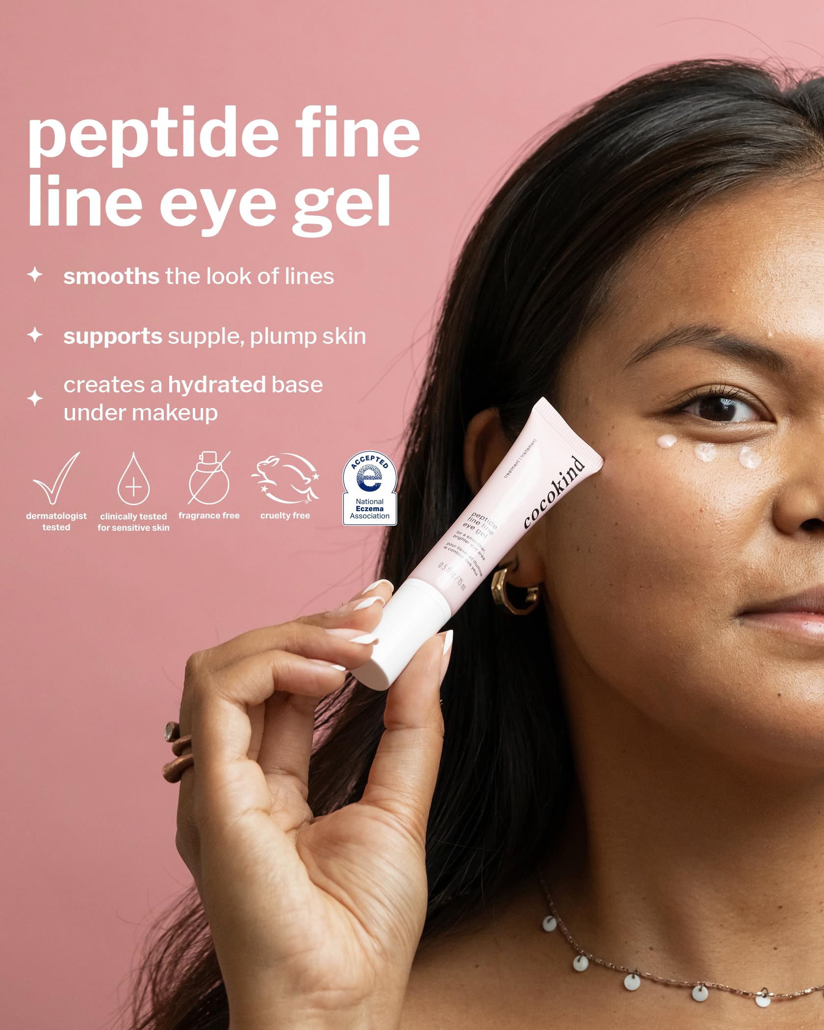 Cocokind Peptide Eye Gel Hydrating Fine Line Treatment for Sensitive Skin