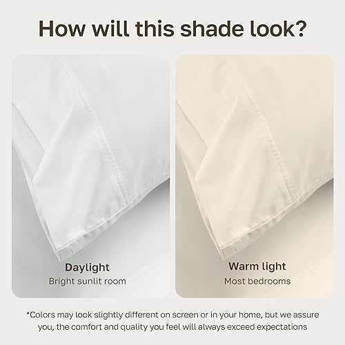 Miniatura 4 de California Design Den Sábanas de Cama 100% Algodón Egipcio - Juego de Sábanas King de Lujo Auténtico Certificado con Bolsillos Profundos, Satén