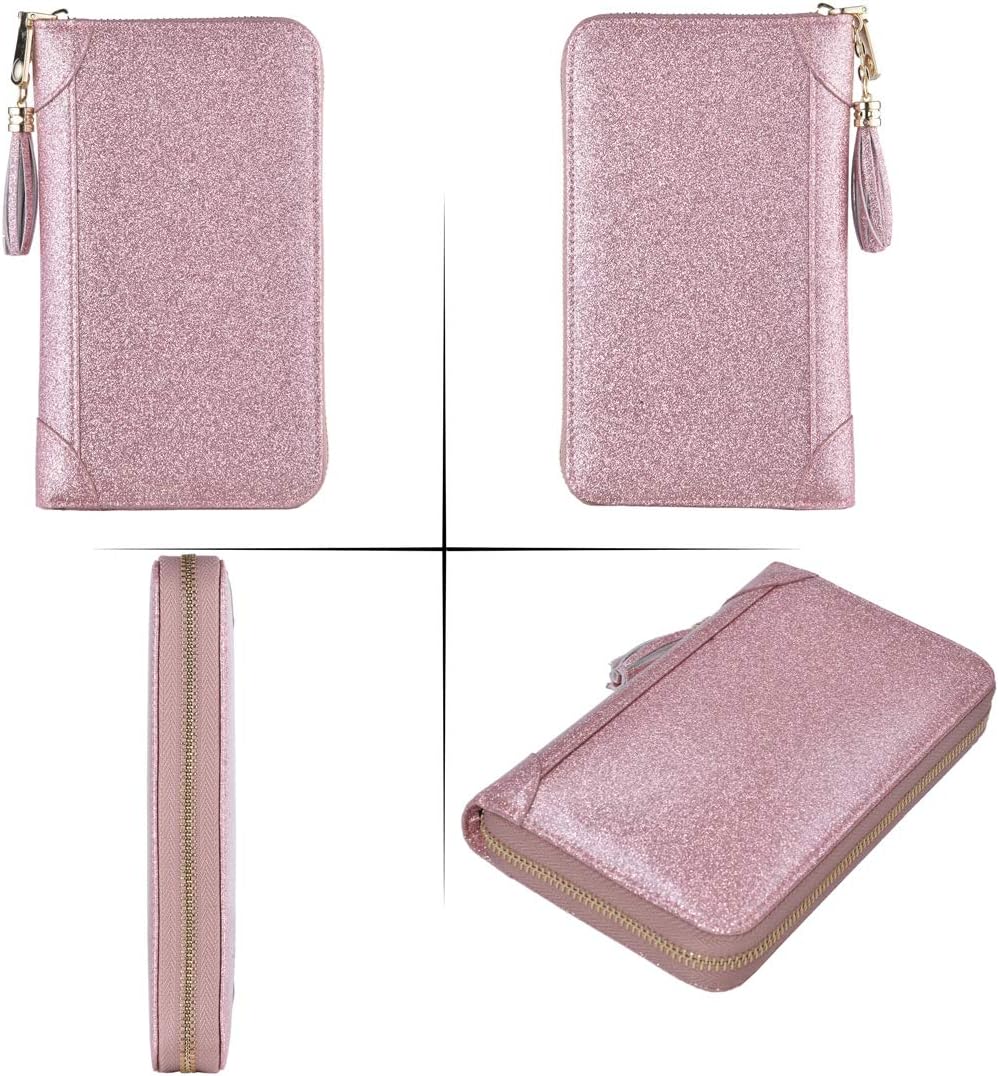 Easyoulife Credit Card Holder Wallet Womens Zipper Leather Case Purse RFID Blocking - Image 6