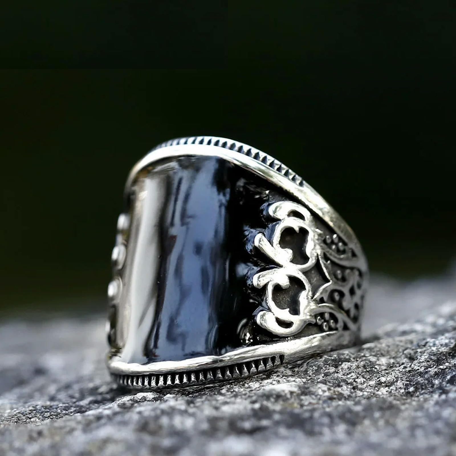 Generic New Men's Rings Fashion Black Drip Ring Religion Punk Jewelry Vintage, 12