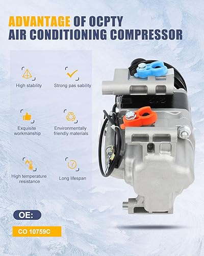 Miniatura 3 de OCPTY Compresor de aire acondicionado CO 10759C para Mazda 3 2.0L para Mazda 3 2.3L para Mazda 3 Sport 2.0L para Mazda 5 2.3L 2004-2010