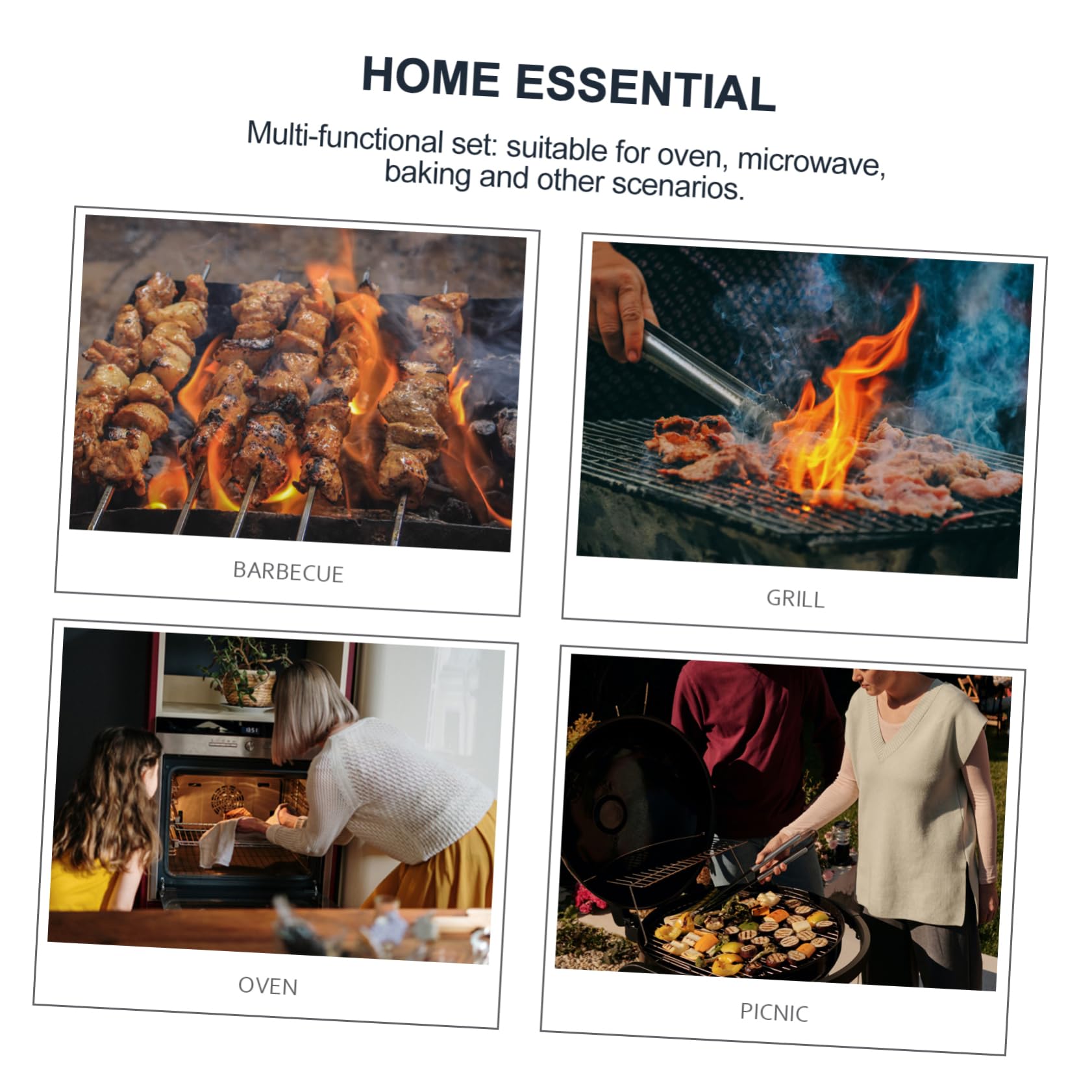 2ensembles De Cuisine Isolants Thermiques De Mitaines Antidérapantes pour Four Et - La Chaleur pour Boulangerie Et Barbecue