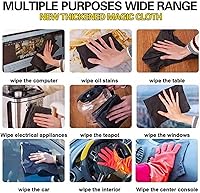 Vista 4 de Paño de limpieza mágico grueso – Trapos de limpieza de microfibra reutilizables 2024, paños de limpieza de microfibra sin pelusa para limpieza