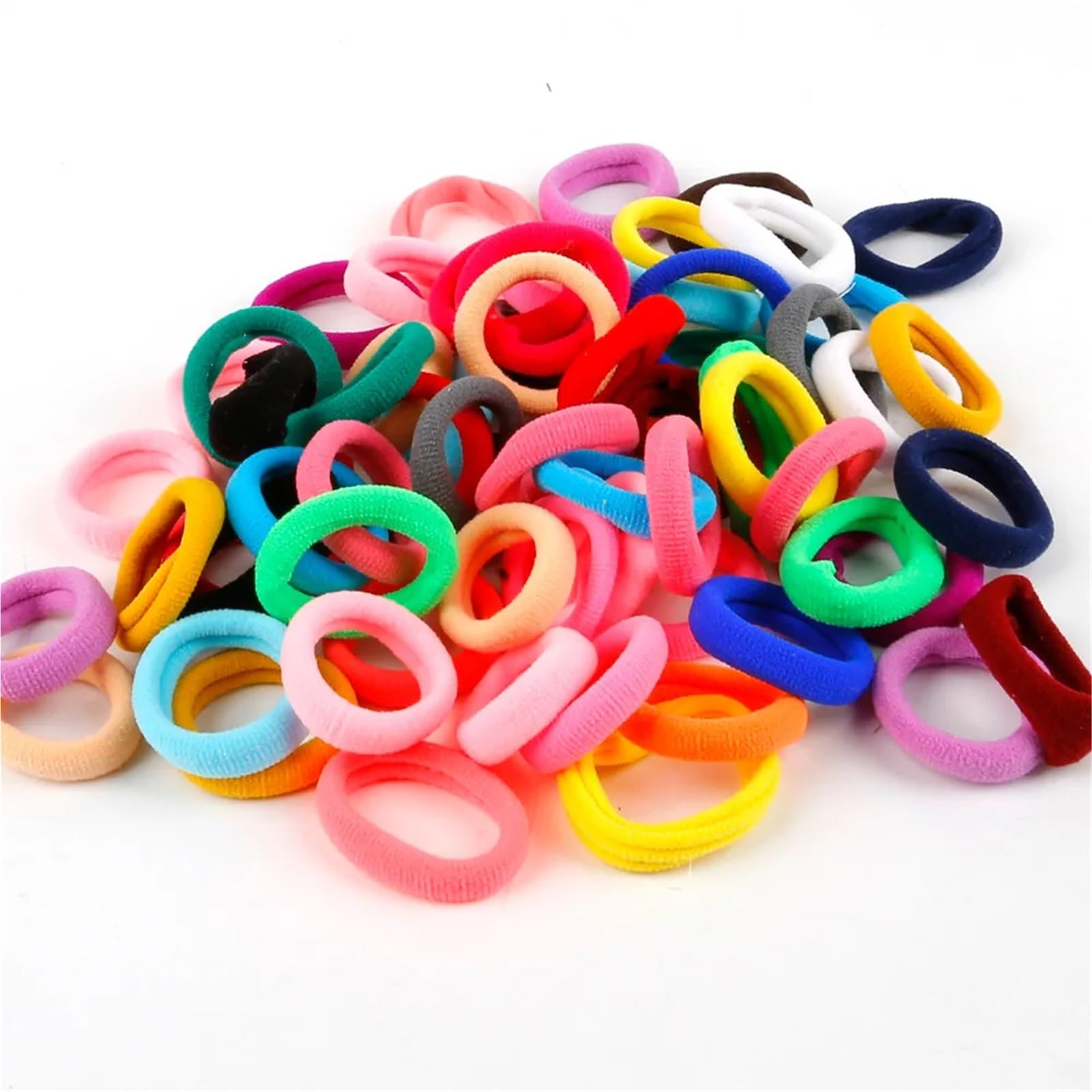 Elastici per capelli, 5000 pezzi, colorati, elastici per capelli, per coda di cavallo (azzurro)