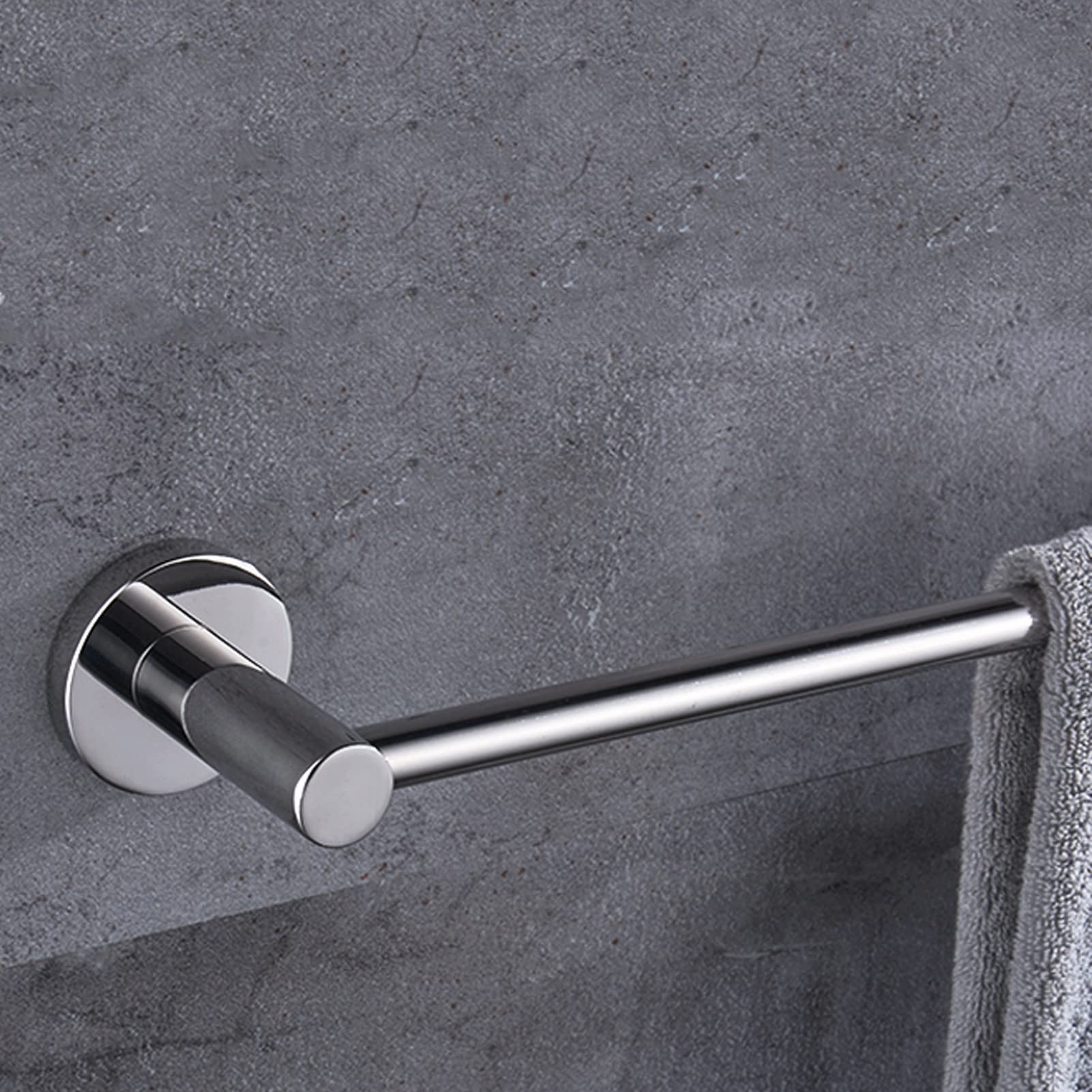 Portasciugamani in acciaio inox per bagno e cucina, di grandi dimensioni, finitura lucida, multicolore, 120 cm