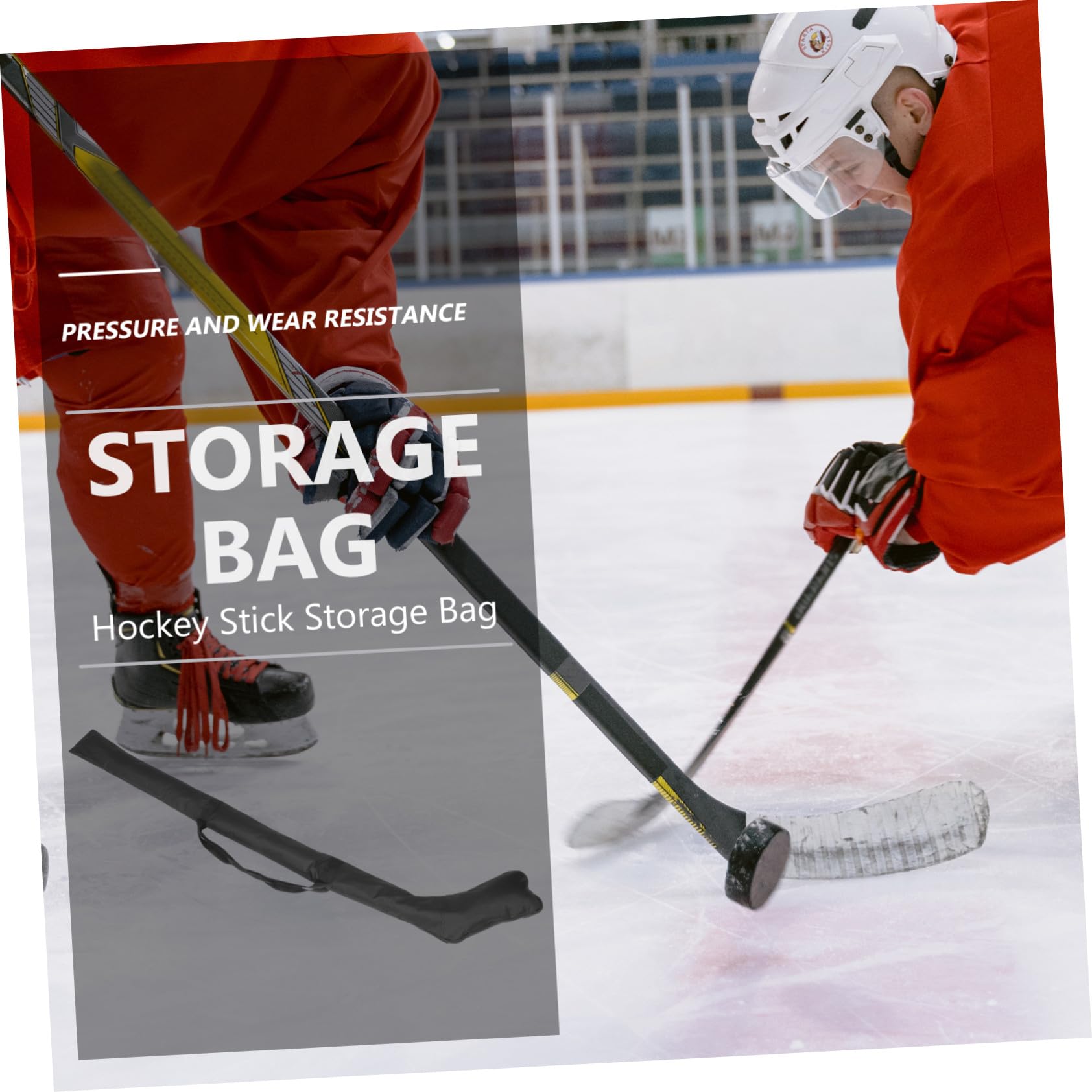 Bolsa para Palos de Hockey en Tela Oxford Resistente al Desgaste Diseño Especial para Ajuste, Cremallera Fácil de Tirar y Color Negro Adecuado para Deporte