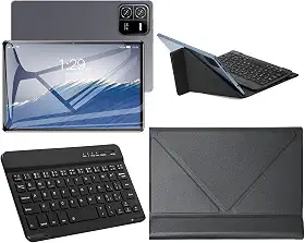 3 em 1 Tablet, com Capa/Teclado/Mouse, 10.1 Polegada, 1920×1200 Tela, 1920x1200 Tela Processador Octa-Core, 12GB RAM+512GB ROM, Câmera de 16MP + 32MP, Android 13, 8000mAh, Versão WiFi (preto)
