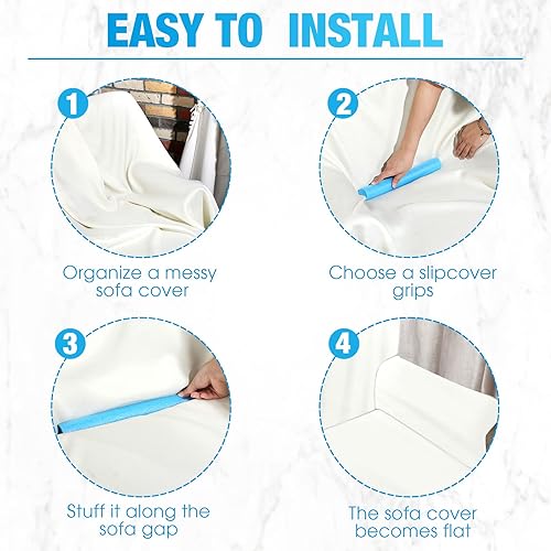 Miniatura 5 de 12 fundas para sofá, fundas elásticas de espuma antideslizante, agarre más grueso para sofá, agarres esenciales para muebles, protectores de muebles