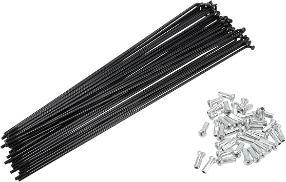 38 Set 13G Bicycle Spokes Bike Wheel Spoke Carbon Steel Black