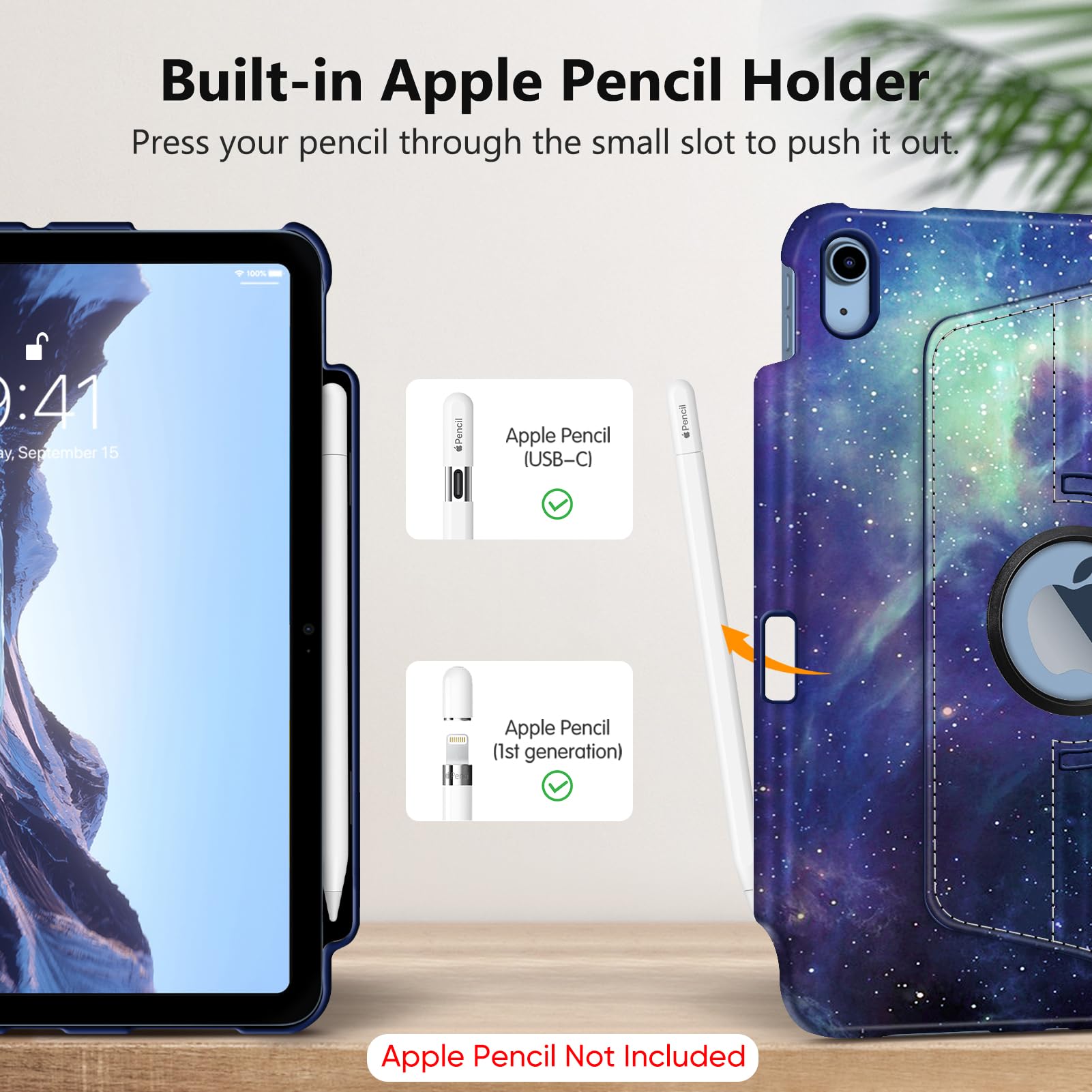 Coque FINTIE Pour IPad 11" (11e Génération 2025) Et IPad 10.9" (10e Génération 2022) – Multiposition, Porte-stylet – Bleu Foncé