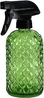Sponsored Ad - Hzxcuim 12Oz Glass Plant Spray Bottle, Gem Pattern Glass Sprayer, Watering Can with Black Plastic Top Pump,...