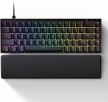 Syntech Chronos G68HE Hall Effect Rapid Trigger Keyboard, 65% Magnetic Mechanical Keyboard, 68 Keys Pre-Lubed Adjustable Magnetic Switch Support SnapTap and Macros, PBT Keycaps, Aluminum Alloy, Black