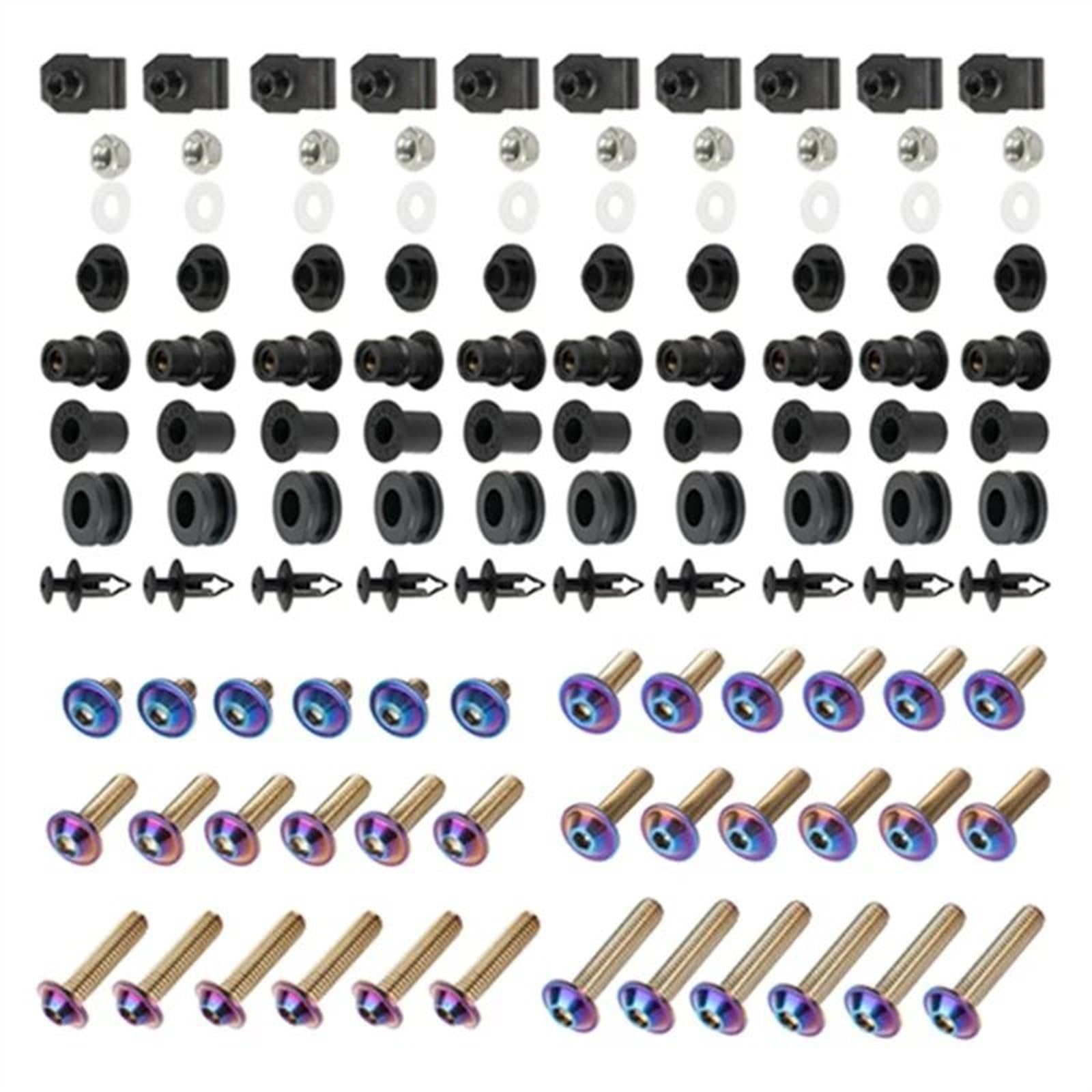 Motorcycle Complete Full Fairing Bolts Kit Screws Clips Nut Steel For Suzuki GSX1300R For Hayabusa 2008-2018 CNC Alloy(A)