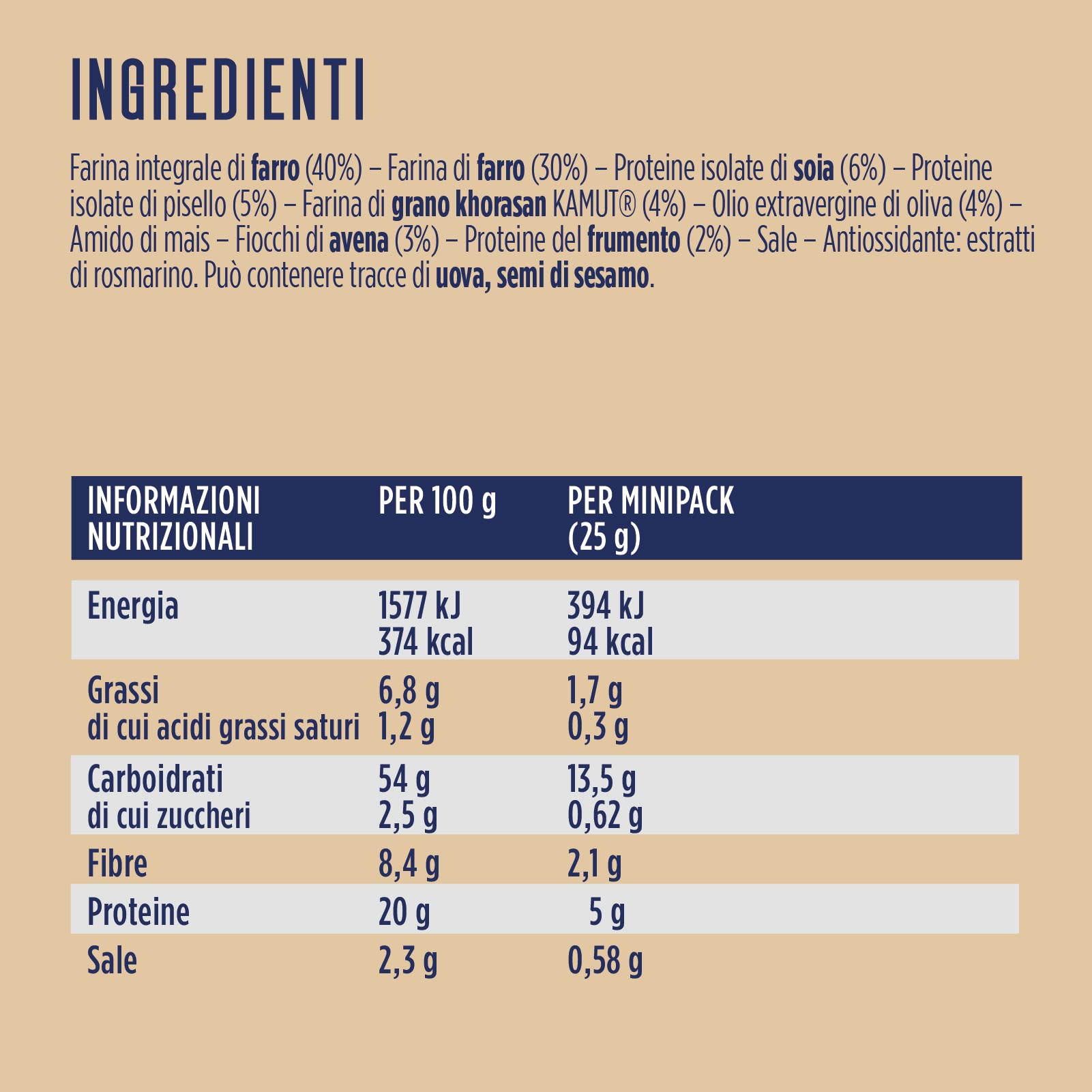 Enervit, Cracker Farro e Avena, Snack Salato Proteico, 100% Vegetale, Per uno Spuntino Proteico, 20% di Proteine, Ricchi in Fibre, con Olio Extra Vergine di Oliva, 7 Minipack Monodose da 24g