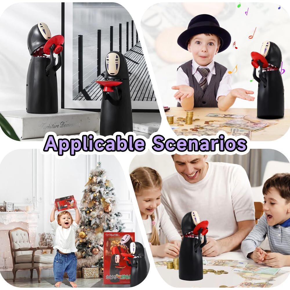 Spardose, Cartoon-Sparschwein, Anime Kawaii Münzen Spardose, Digitale Spardoses mit Soundeffekten, Automatischem Schlucken von Münzen, Geschenk für Kinder, Erwachsene