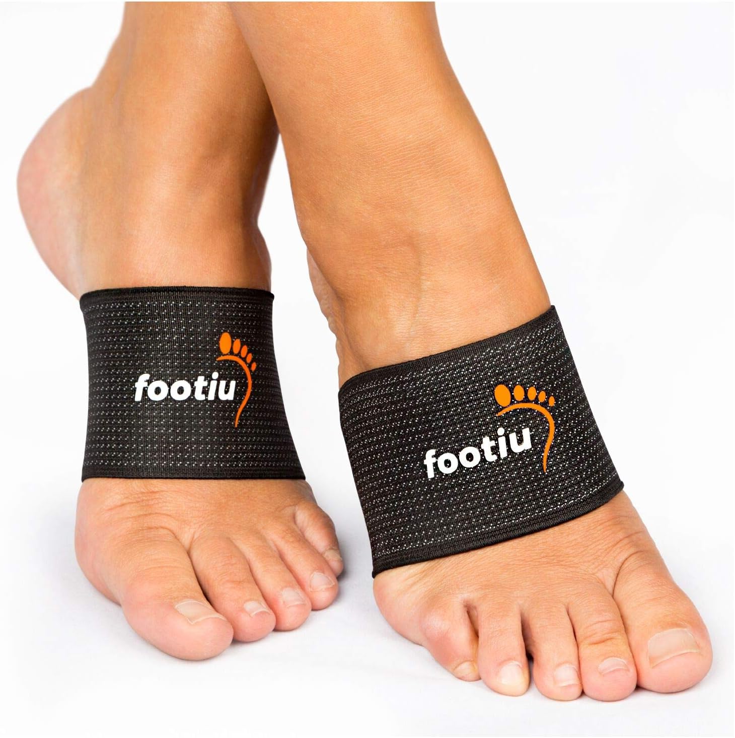 FOOTIU Compression Copper Arch Support Brace - 2 Plantar Fasciitis Sleeves For Pain Relief, Heel Spurs and Flat Feet Personal Care