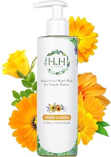 HH Herb & Health Underwear Wash, Enzyme Stain Remover for Panties Period Blood Discharge Sweat, Gentle pH7 Hand Wash Detergent for Sensitive Skin, No Bleach, Garden Scent