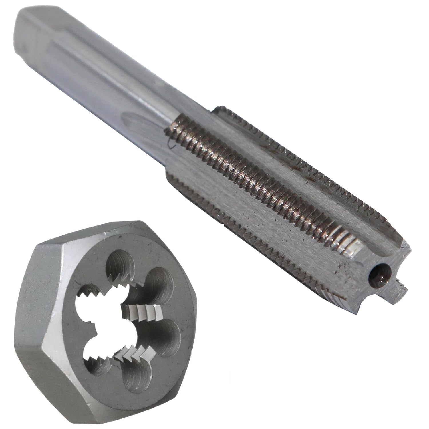 Drill America m22 X 1.5 Tap and Die Kit, HSS Plug Tap and Carbon Hex Die, POUT Series
