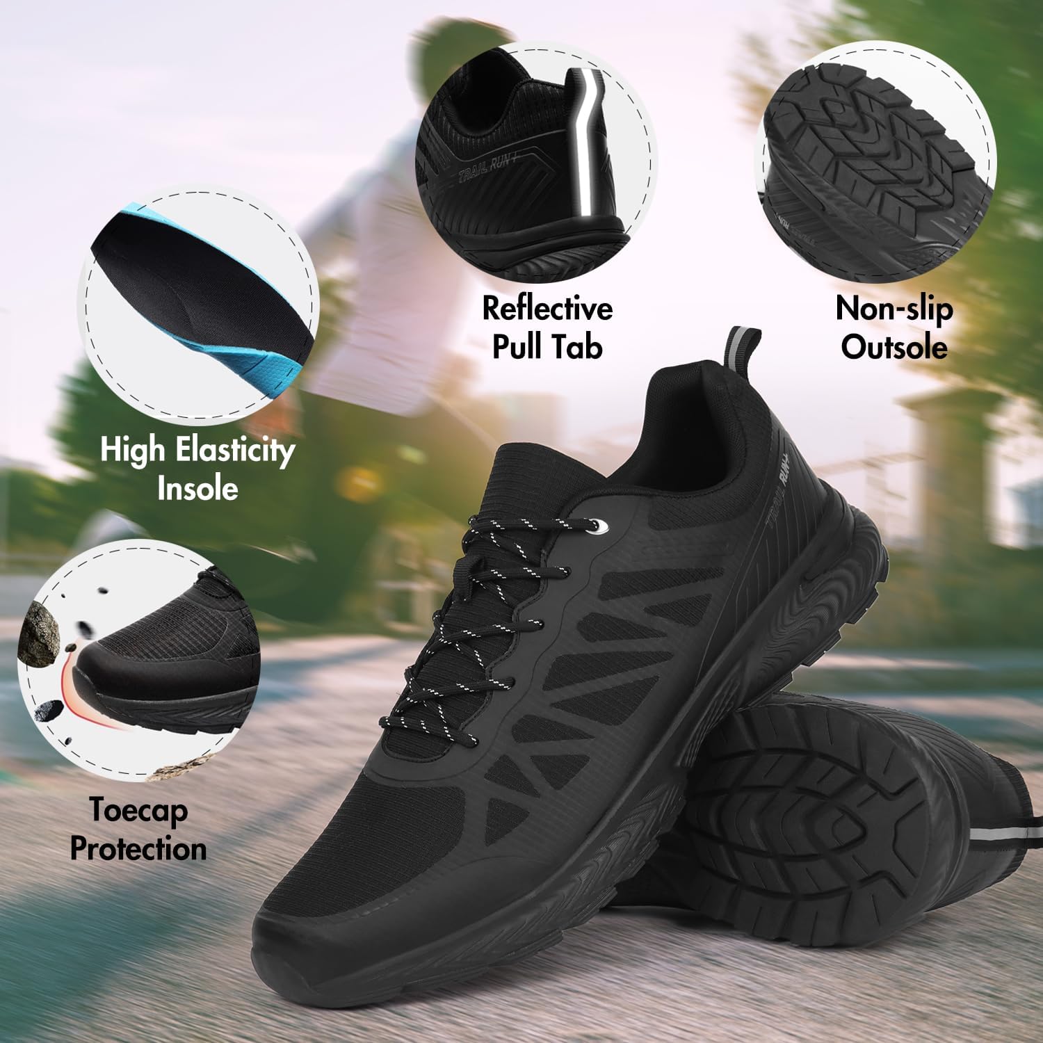 Hawkwell Men's Plus Size Outdoor Trail Running Shoes US Size 13 14 15 16 17 18 19 - Image 6