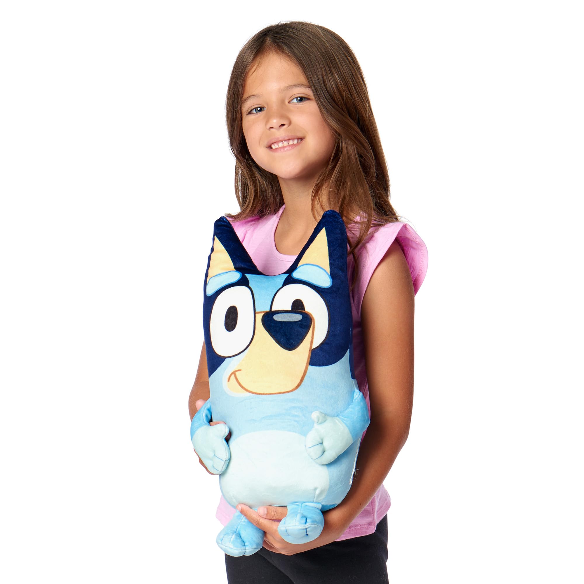 Bluey Cloud Hugger Pillow - Personaje de felpa ultrasuave - Colección de Bluey con licencia oficial - Almohada de viaje ligera para el hogar, la oficina o comodidad sobre la marcha - 11.5 2