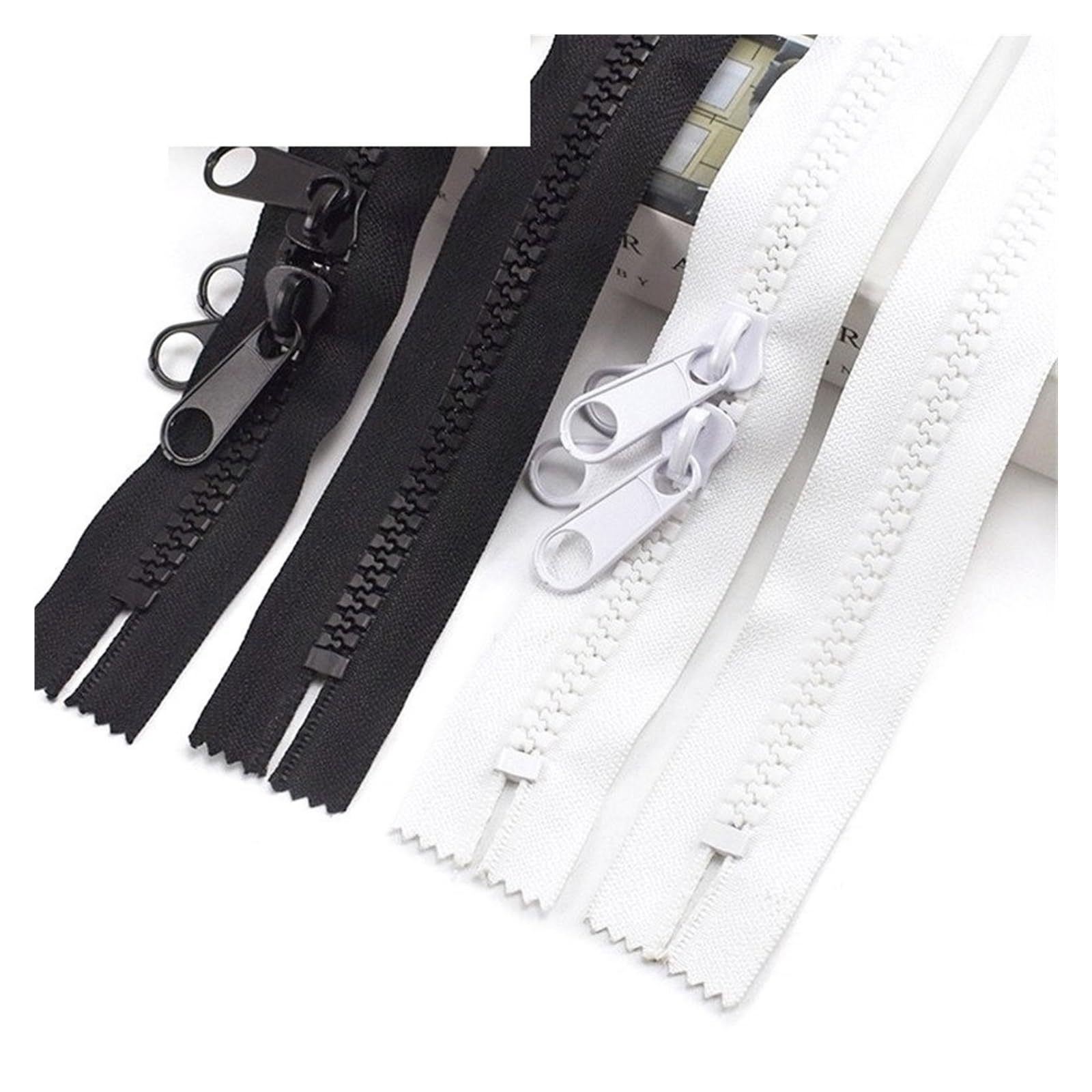 Fermeture éclair En Nylon 1Pc Fermeture éclair For Coudre 100-600cm Fermetures éclair Bidirectionnelles For Tente Décorative Double Curseurs Sac Extérieur Bricolage Accessoires Fermetures à Glissière