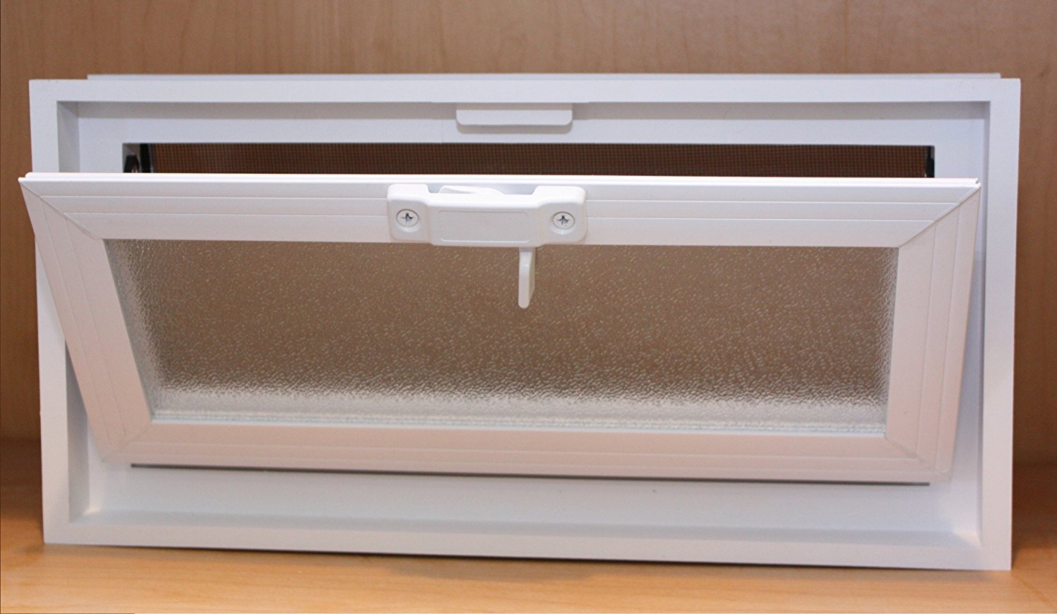 Glass Block Vent - 16x8 Vinyl Hopper Vent