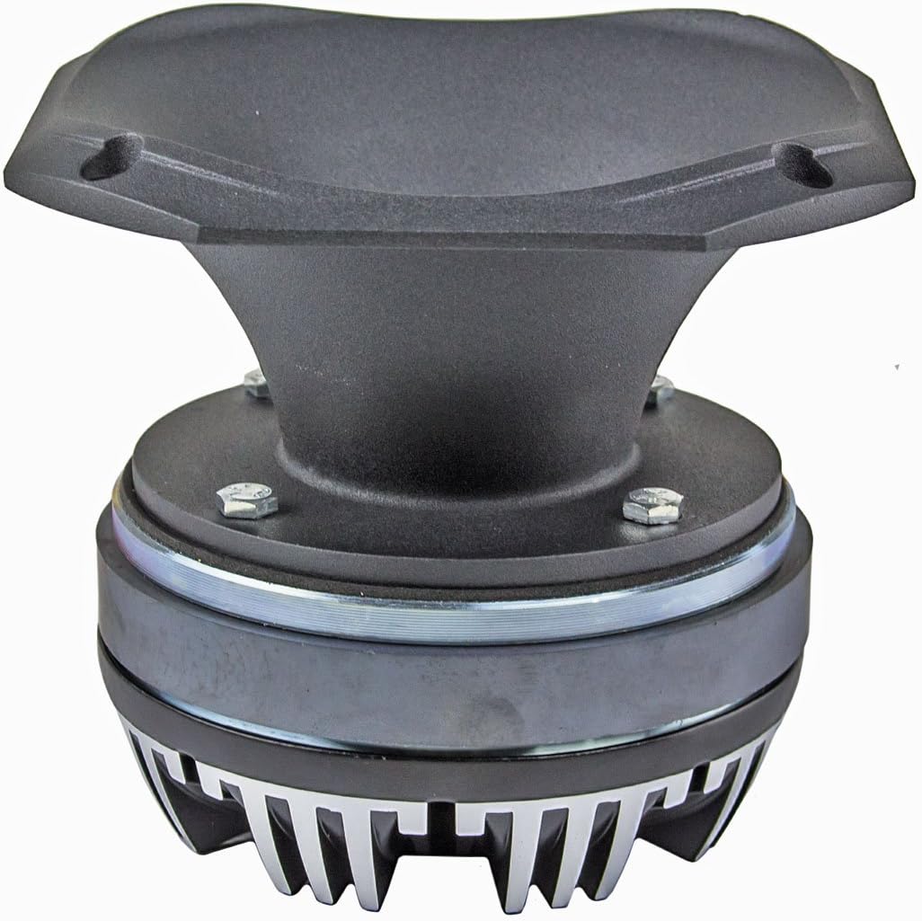 APHC-6256 5 Inch 400 Watt 8 Ohm Pro Compression Driver Tweeter Car Audio Speaker Amplifier Kit with Aluminum Horn, Black