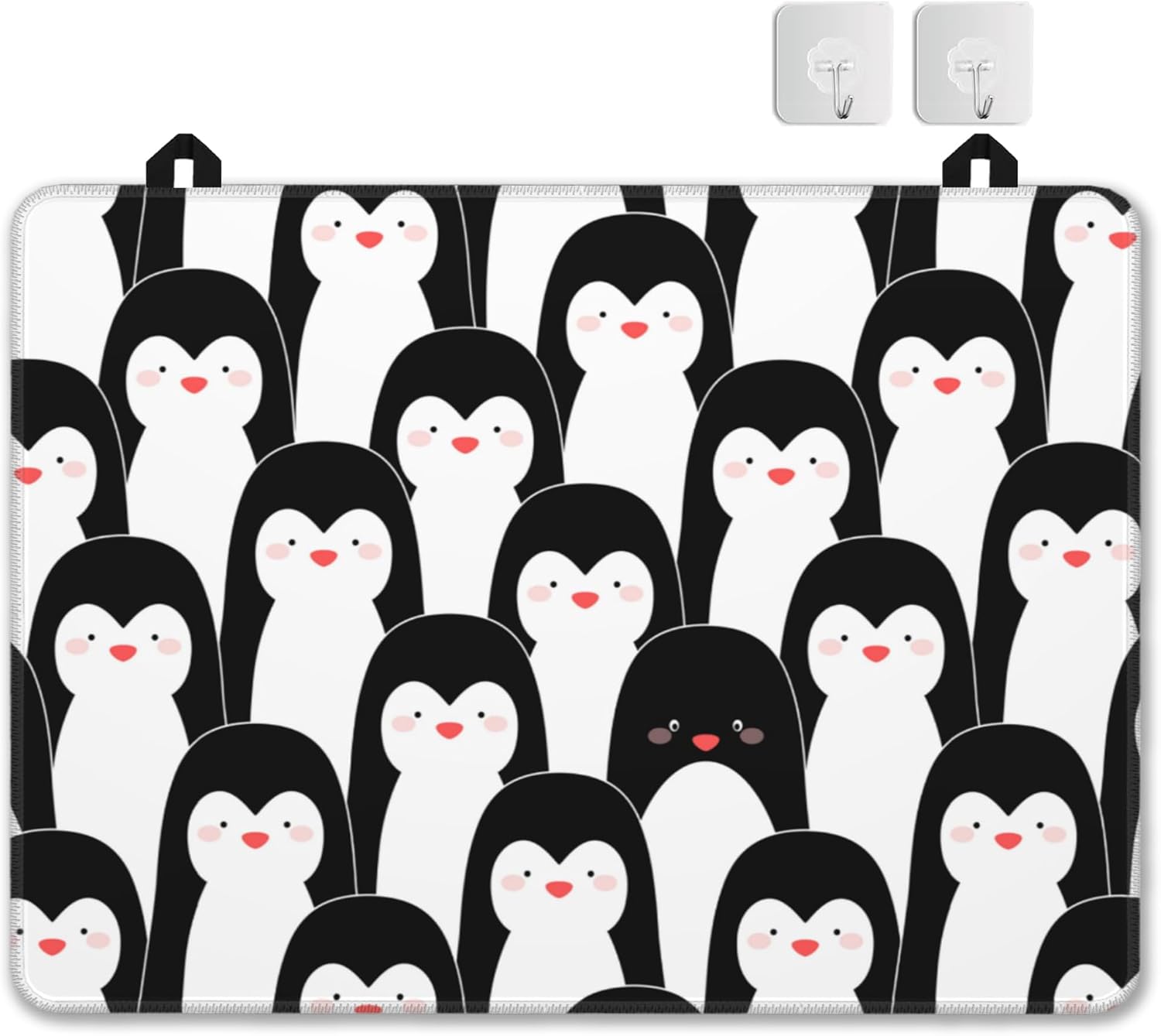 Electric Stove Top Cover Protector –Christmas Kitchen Decor Cute Penguin Glass Flat Top Stove Mat Oven Induction Cooktop Mat for Ceramic Countertop Mats Heat-Resistant Dish Drying Mat