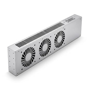 Rack Mount Fan 3-Fans 1U 19" Rackmount Server Cooling Fan, Silver