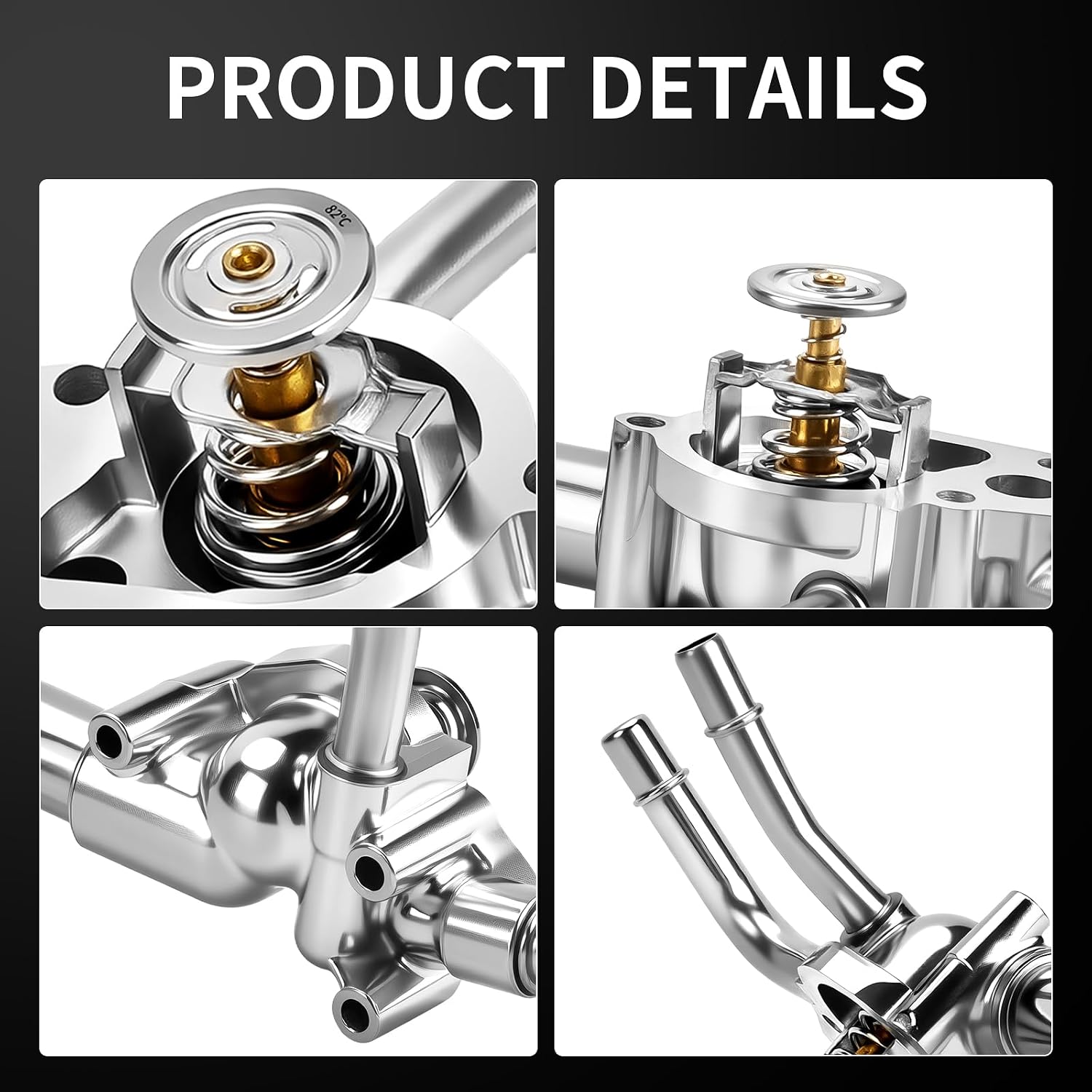 902-692 Engine Coolant Thermostat Housing Assembly W/Water Inlet & Gasket Fits for Chevrolet Traverse 2009-2017, Buick Enclave 2008-2017, GMC Acadia 2007-2017, Saturn Outlook 07-2010, 12599235